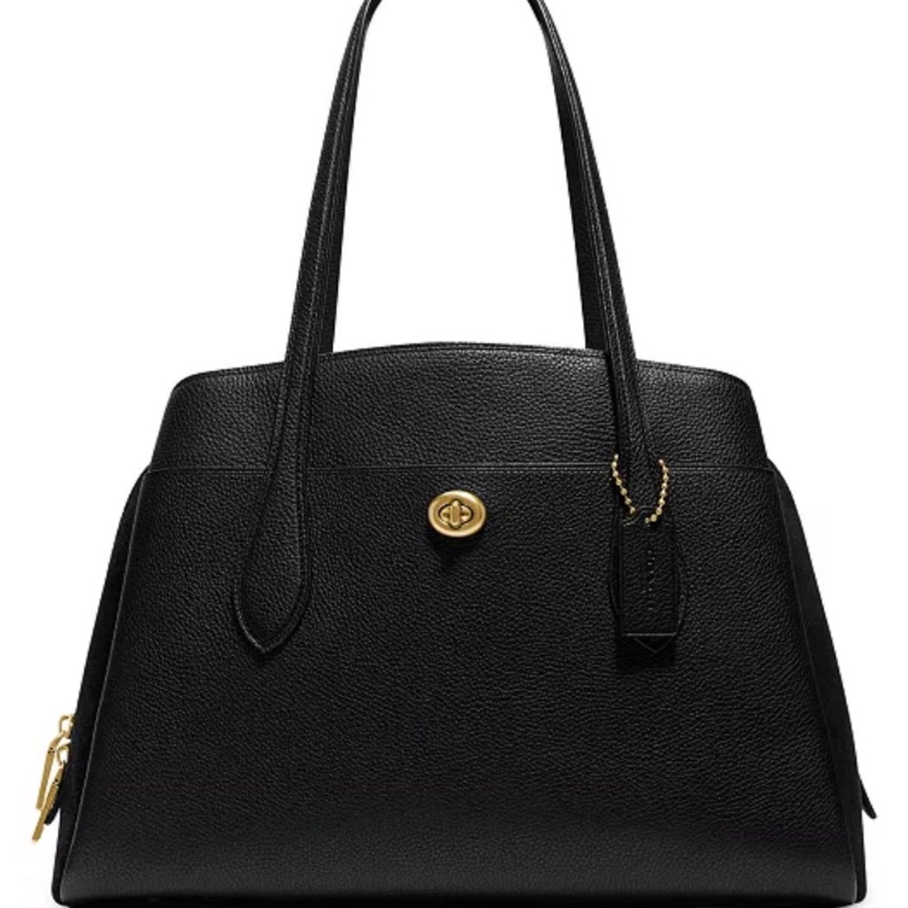 COACH Polished Pebble Leather Lora Carryall